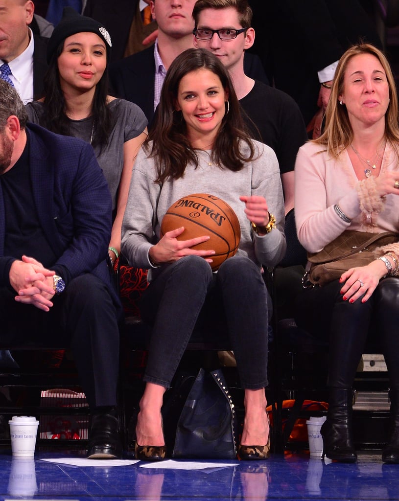 Katie Holmes attended a Knicks game in NYC on Thursday.