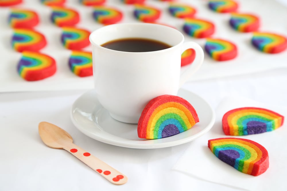 Mini Rainbow Cookies