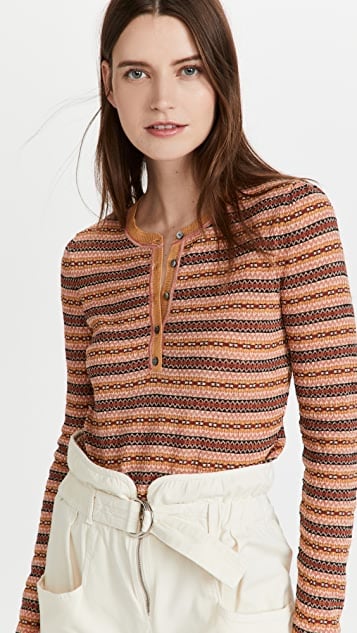 Ulla Johnson Robin Fair Isle Henley Top