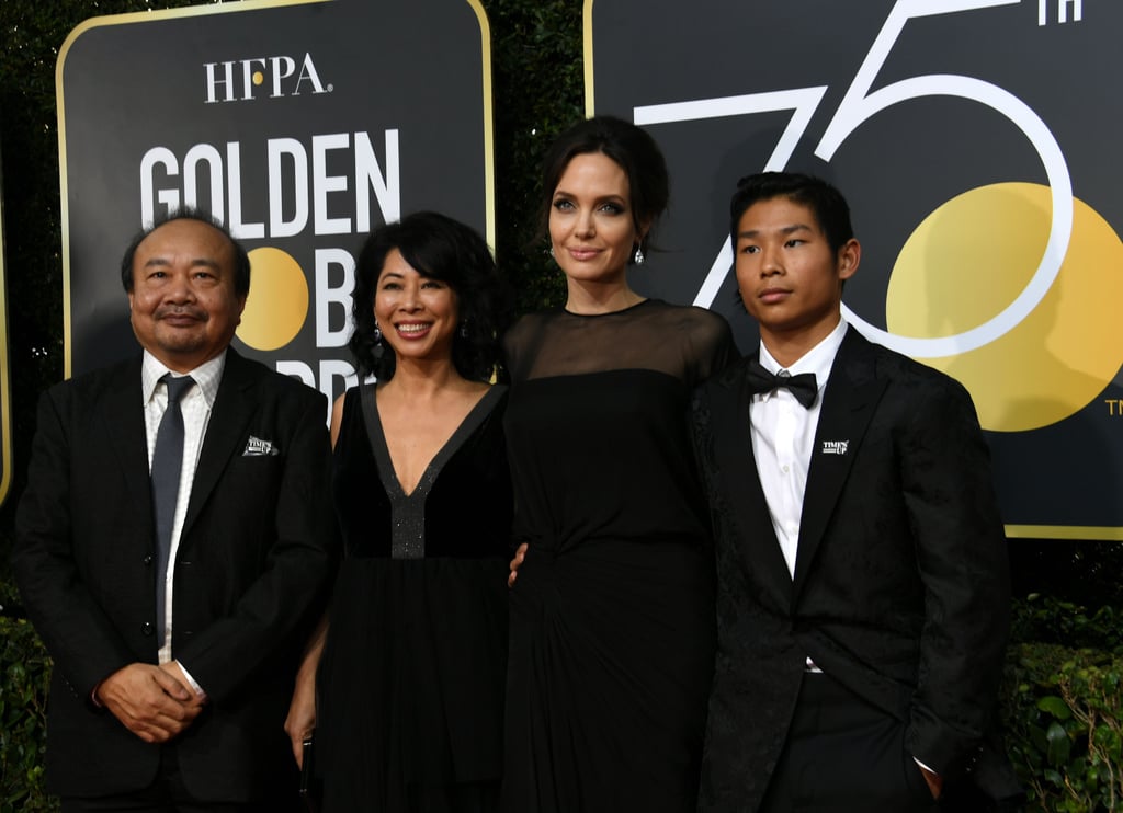 Angelina Jolie and Son Pax at the 2018 Golden Globes POPSUGAR Celebrity
