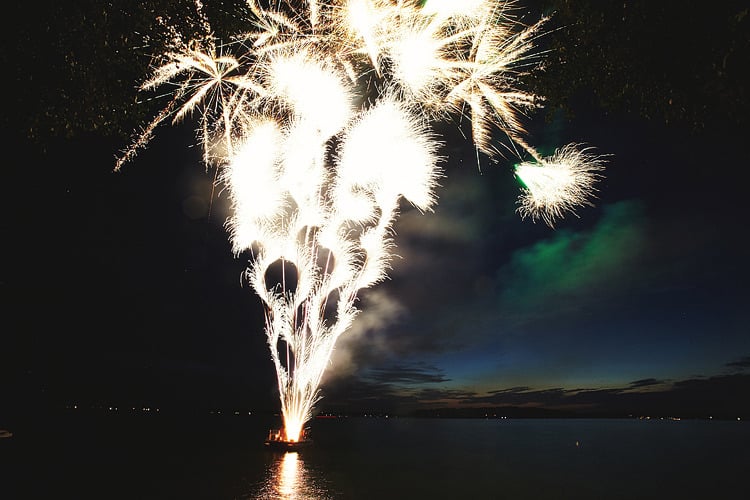 This stunning fireworks show was the icing on the cake at a wedding on Lake Minnetonka in Minnesota.