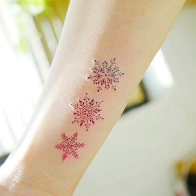 40 Cute and Artsy Snowflake Tattoos  Bored Art