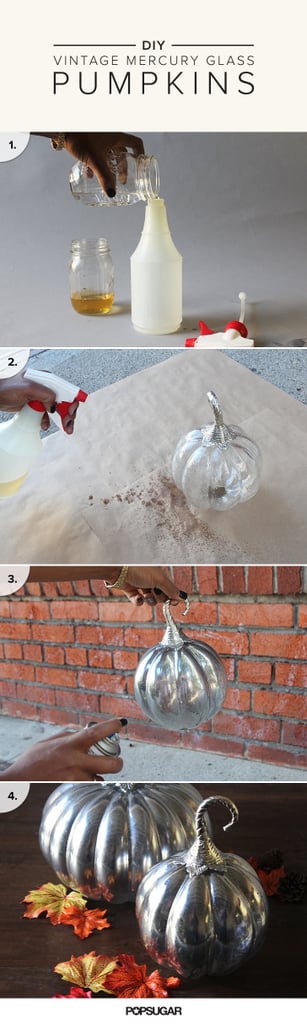 DIY Mercury Glass Pumpkins
