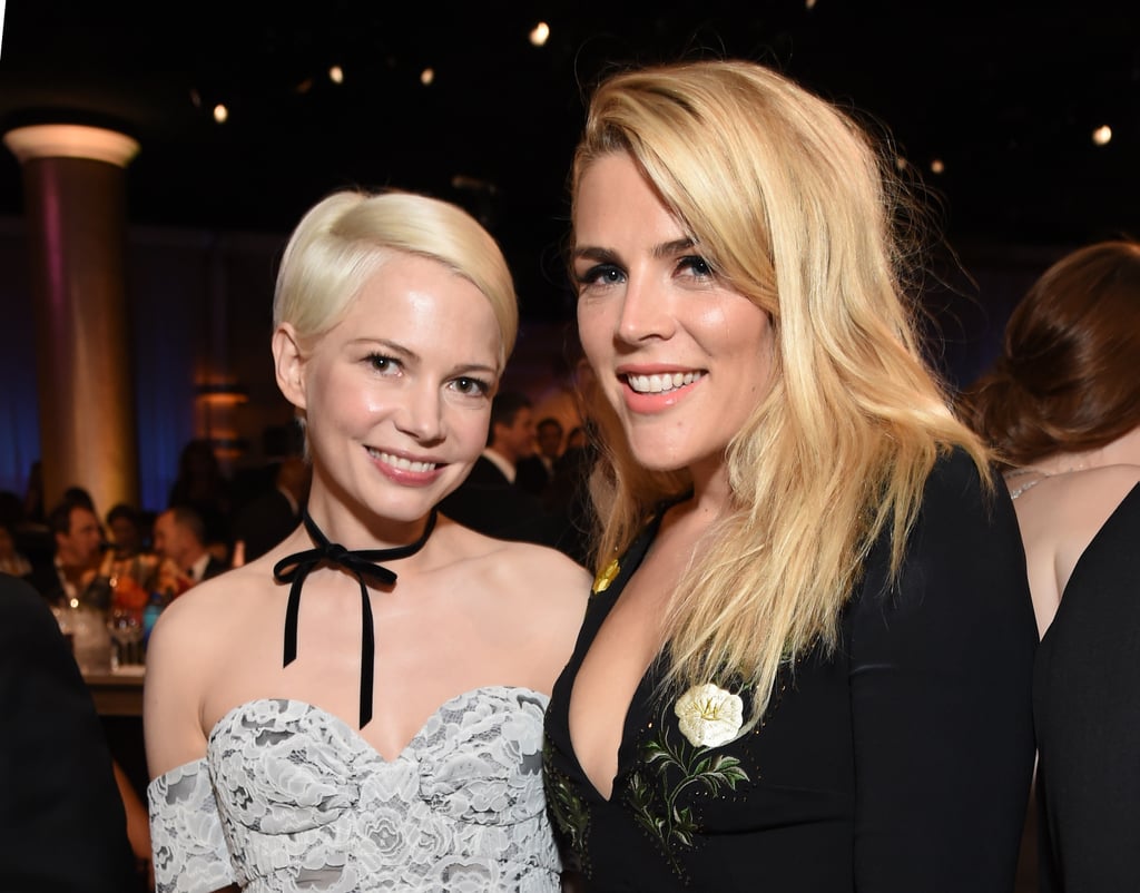 Michelle Williams and Busy Philipps at 2017 Golden Globes