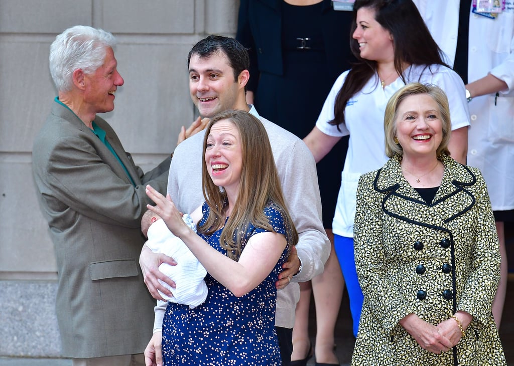 Chelsea Clinton Leaving the Hospital With Her Baby 2016