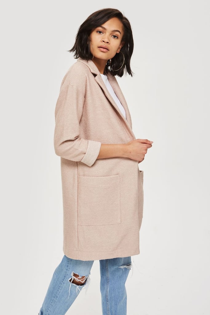 Topshop Boucle Jersey Coat