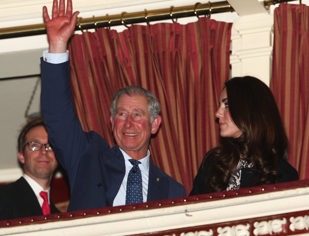 On their first joint engagement back in 2011 it was clear Kate was learning the ropes from her new father-in-law.
