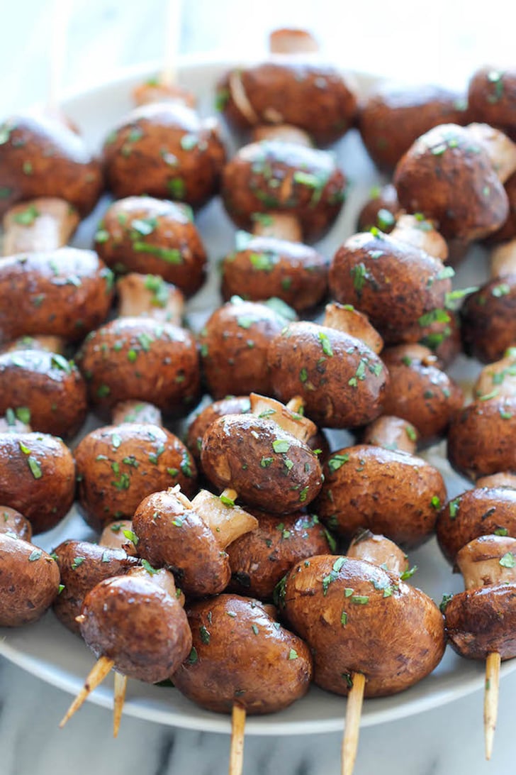 Garlic Mushroom Kebabs Grilling Recipes POPSUGAR Food Photo 6
