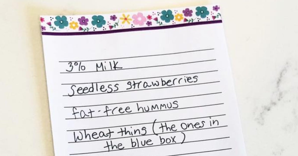 Mom's Fake Grocery List For Lazy Husband | POPSUGAR Family