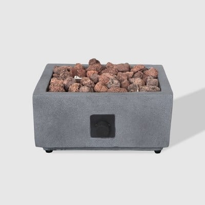 10" Argent Cement Tabletop Fire Pit Gray