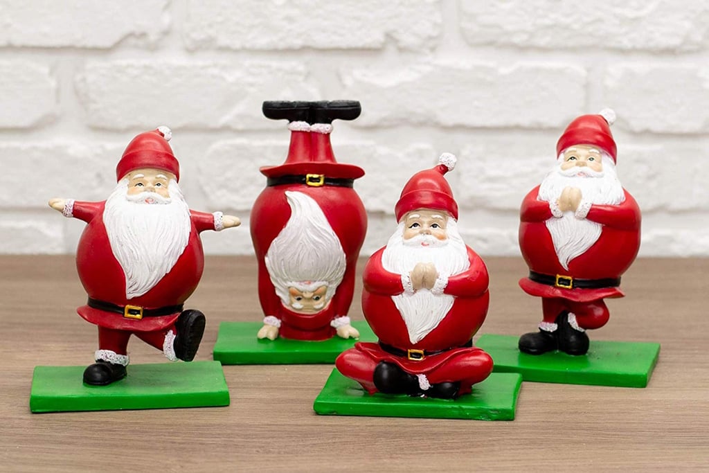 Amazon's Selling the Cutest Yoga Santa Claus Figurines