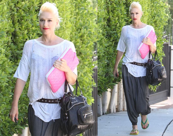 Pictures of Gwen Stefani Arriving at the Studio to Record Music in LA