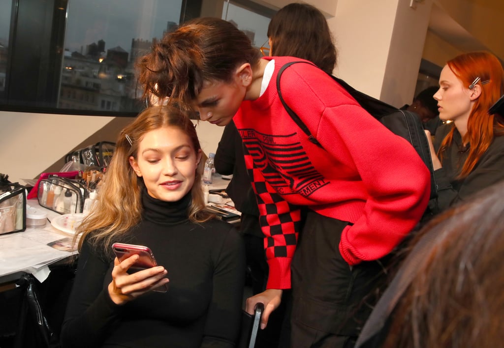 Gigi Spending Time With Kaia Backstage