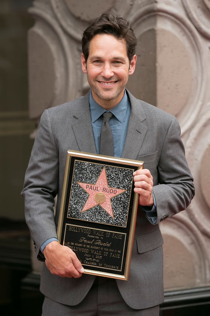 Paul Rudd With His Family on the Hollywood Walk of Fame