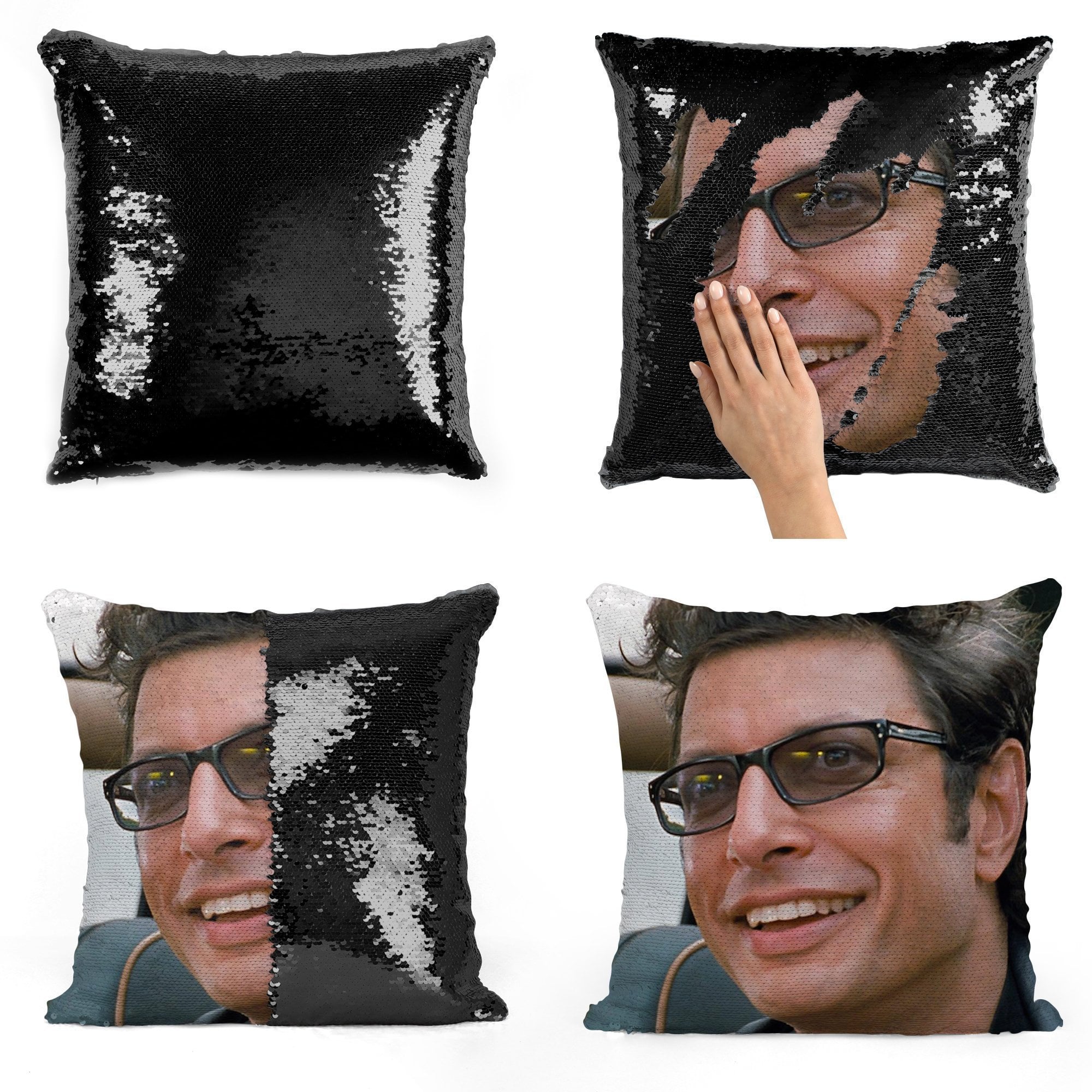 Sequin jeff goldblum pillow cheap