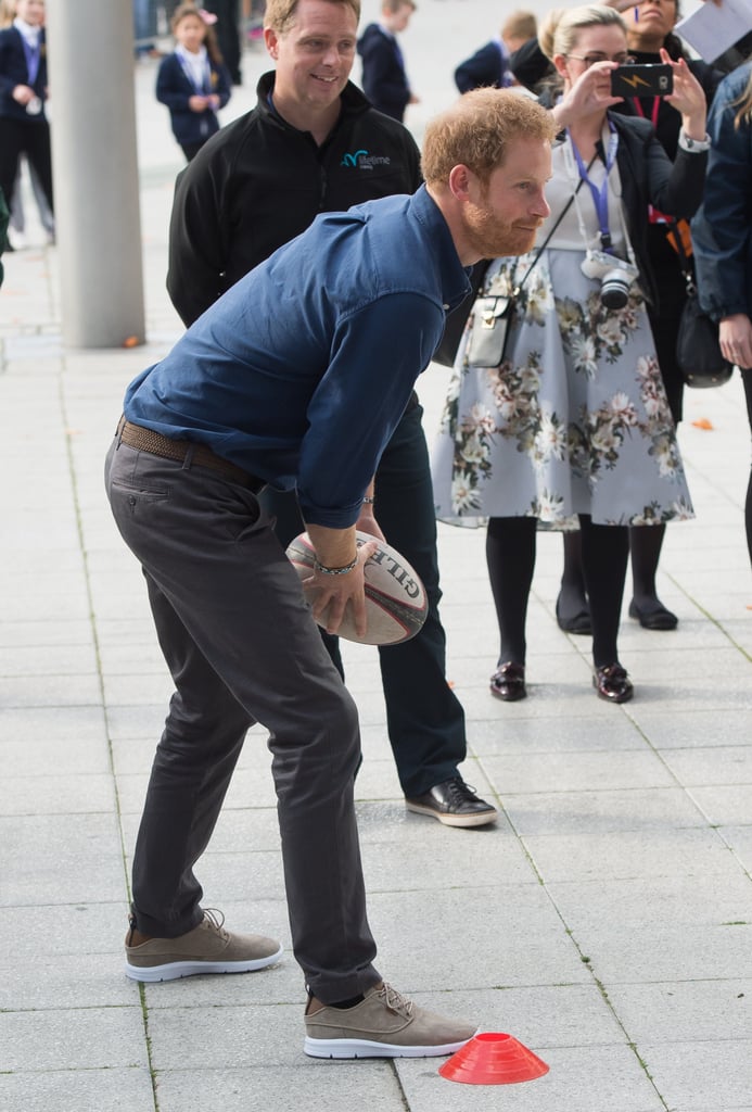 Prince Harry at Russell Youth Centre in Nottingham 2016
