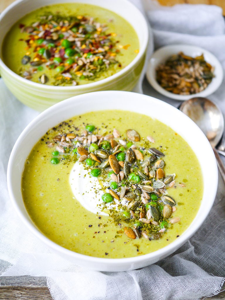 Pea and Broccoli Miso Soup