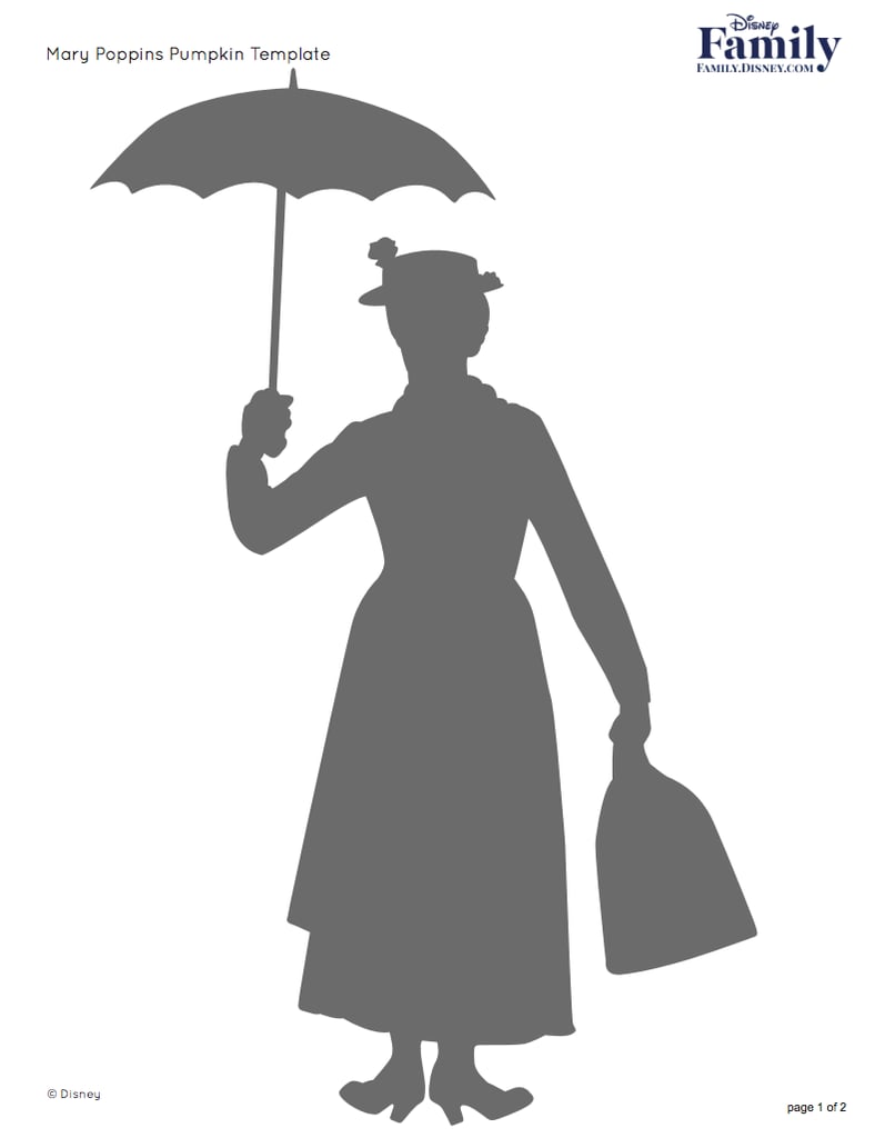 Mary Poppins Free Disney Pumpkin Stencils POPSUGAR Smart Living UK 