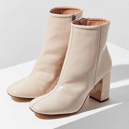 Sloane Seamed Patent Booties