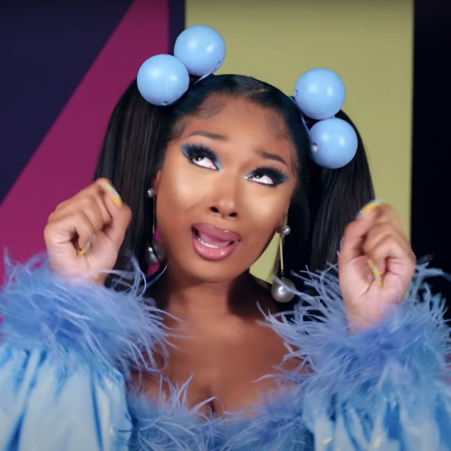 See Megan Thee Stallion S Outfits In Cry Baby Music Video Popsugar Fashion - cry baby shirt code roblox