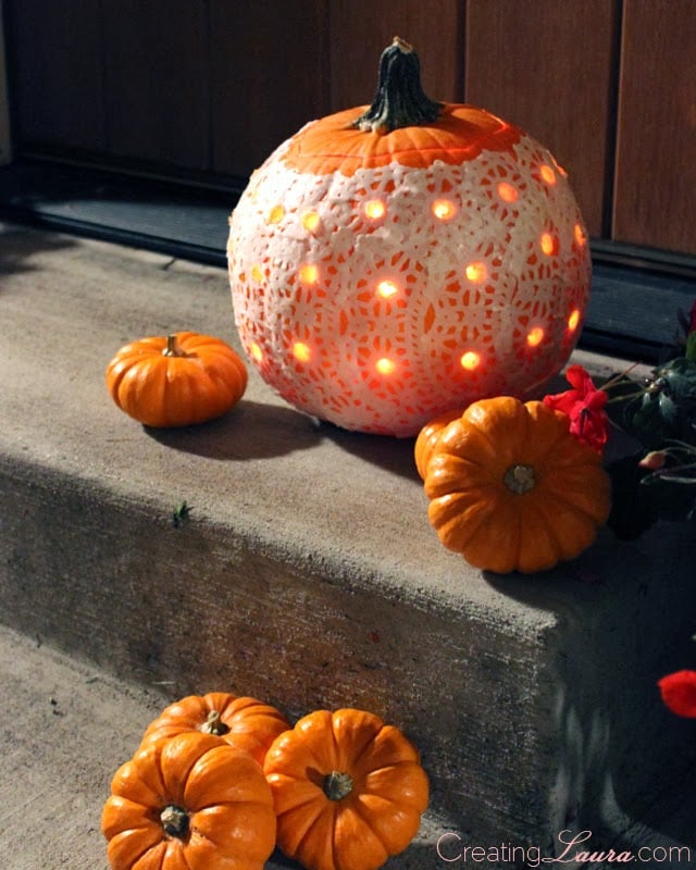 A Doily Pumpkin