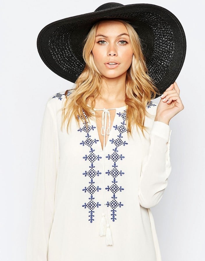 ASOS Oversized Straw Hat With Crochet Insert (25) Summer Hats