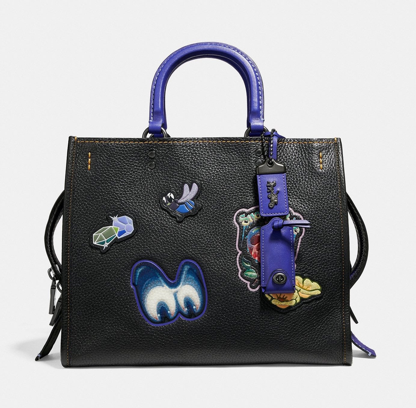 Disney x coach duffle 12 in signature patchwork new arrivals