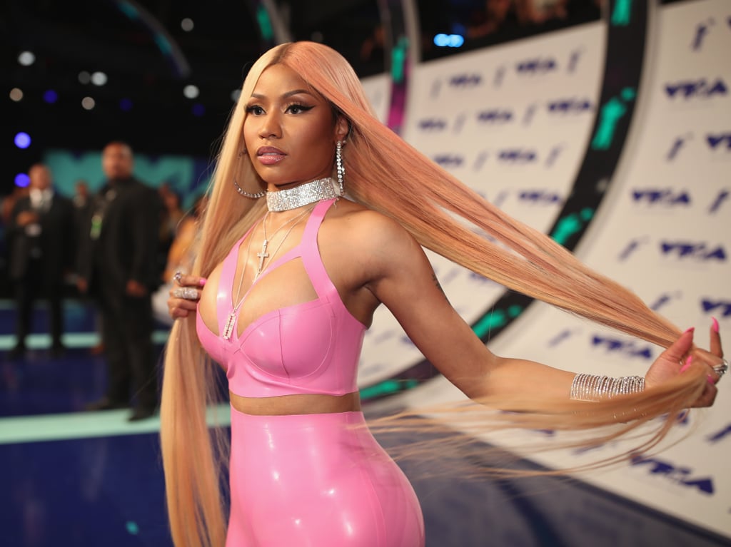 Her jaw-dropping, hip-long strands were fabulous and attention-grabbing.