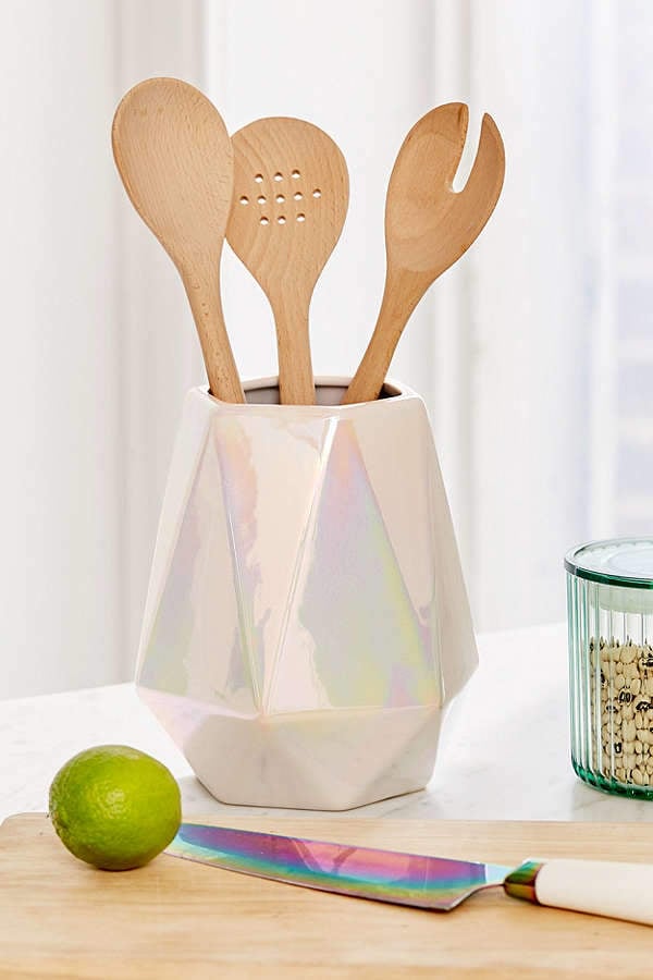 Urban Outfitters Iridescent Geo Utensil Holder
