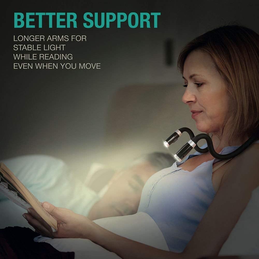 LuminoLite Rechargeable 4 LED Book Light