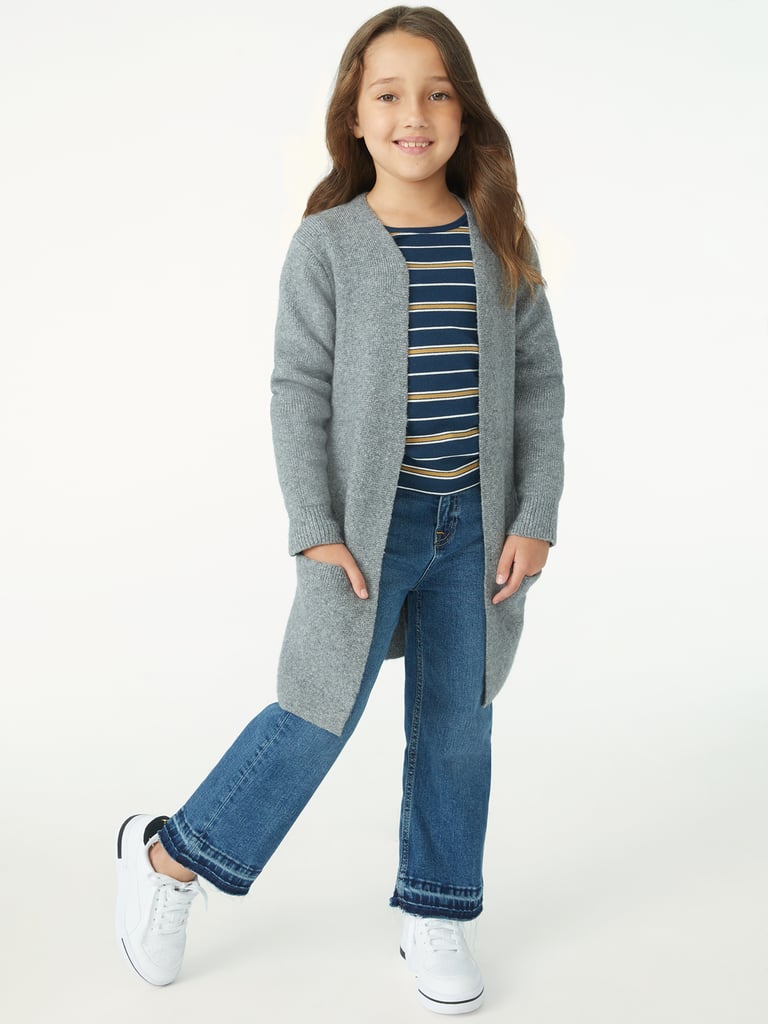 Free Assembly Girls Long Open Cardigan Sweater