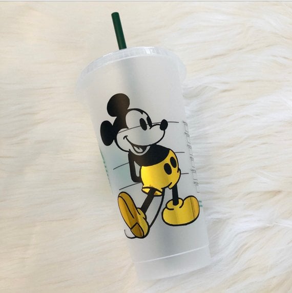 Mickey Mouse Personalized Iced Coffee Cup