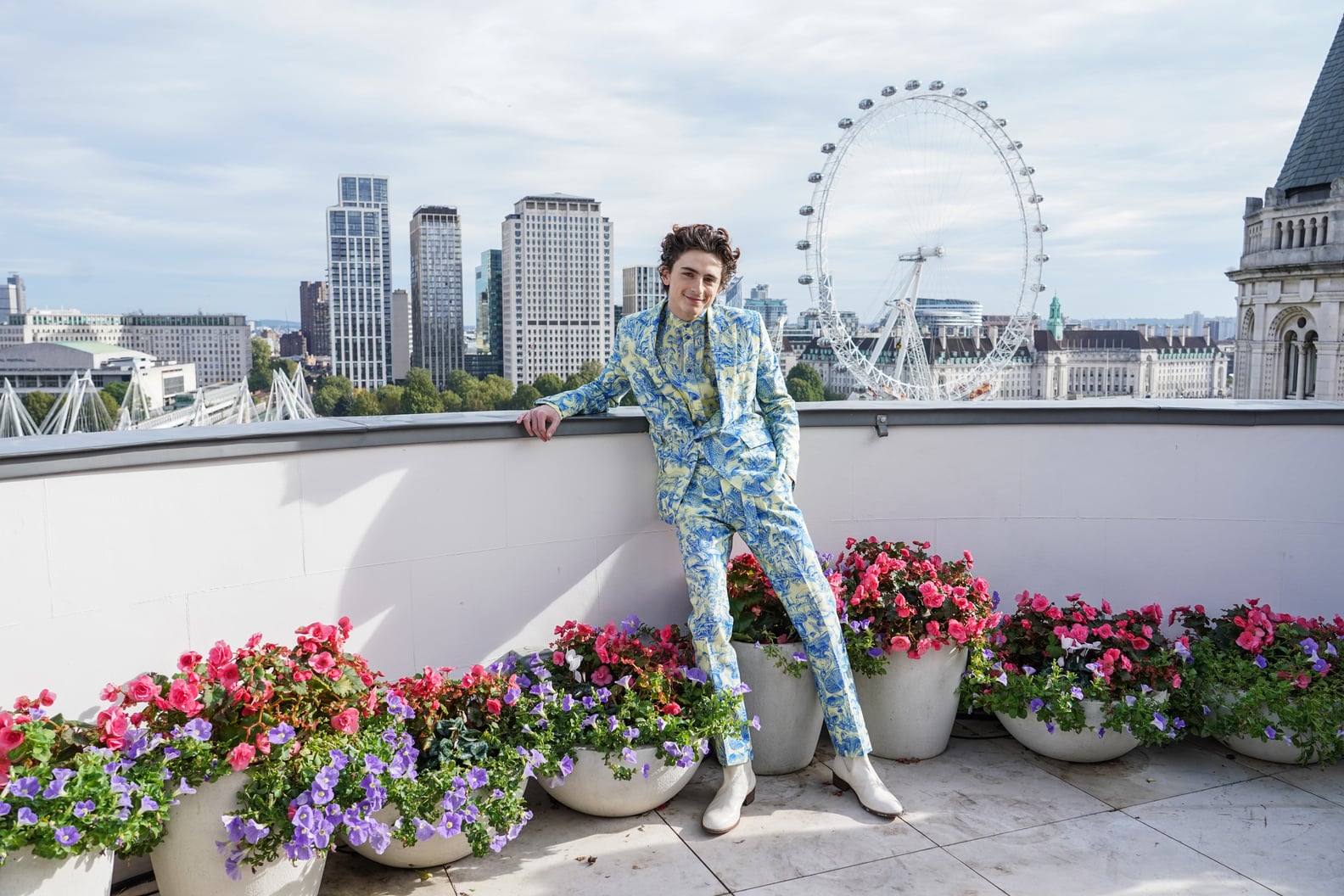 Timothée Chalamet Wears a Forest Print Stella McCartney Suit | PS Fashion