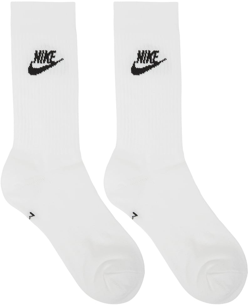 Nike Three-Pack White Everyday Essential Crew Socks