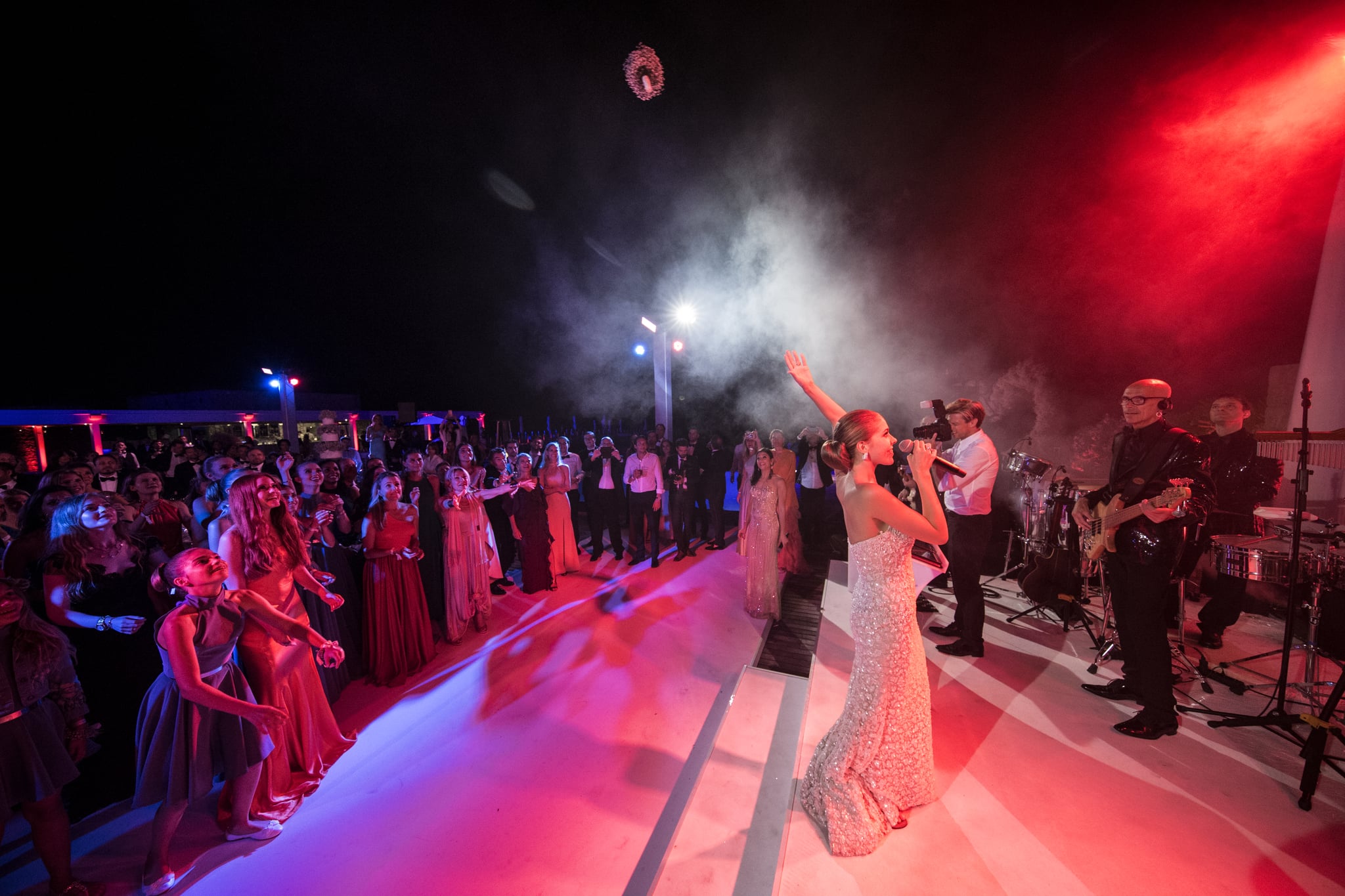 The Bride Took The Stage To Sing For Her Guests This Swarovski