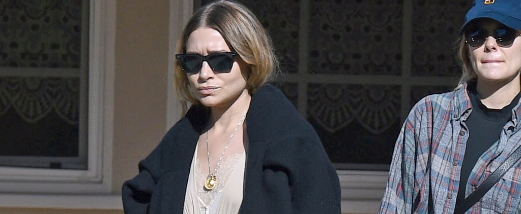 Ashley Olsen Tan Maxi Dress in LA 2018