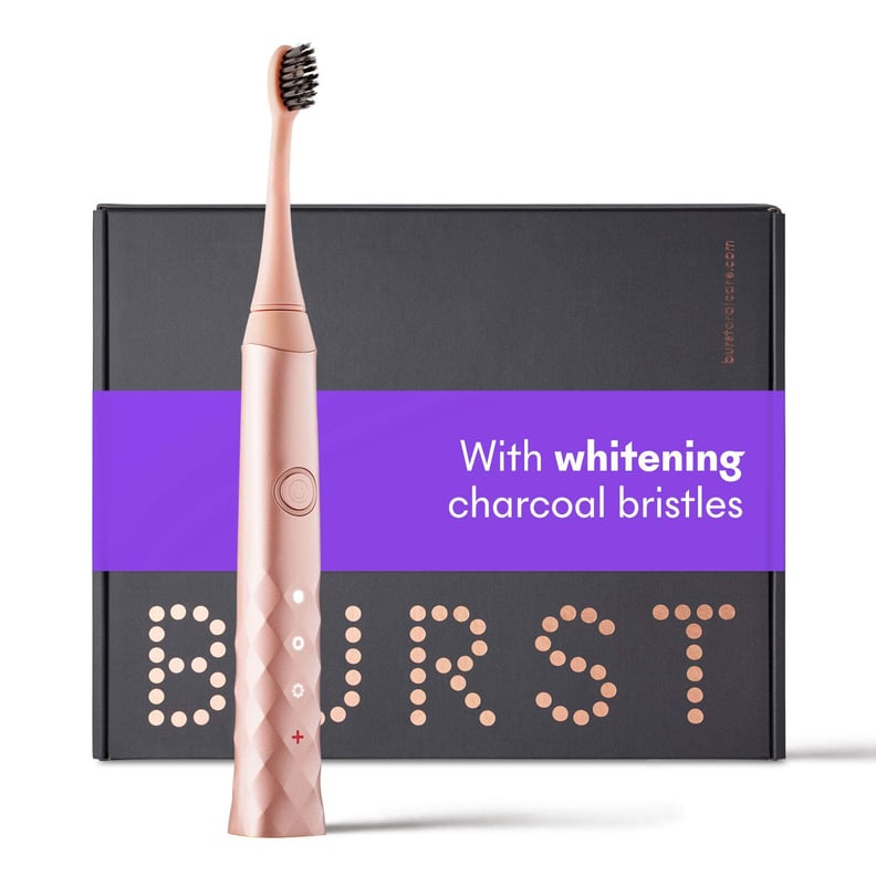 BURST Sonic Electric Toothbrush With Charcoal Toothbrush Head and Travel Case, Special Edition Rose