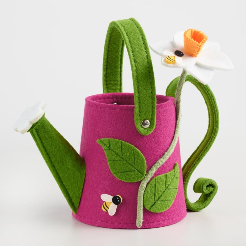 Pink Watering Can Felt Easter Basket