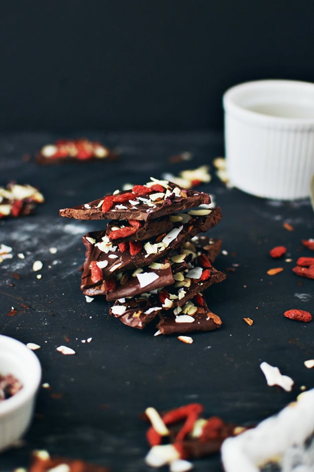 Dark Chocolate Goji Berry Bark