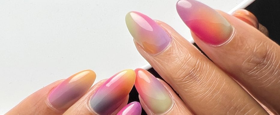 Watercolor Painting Nails Trend For Summer