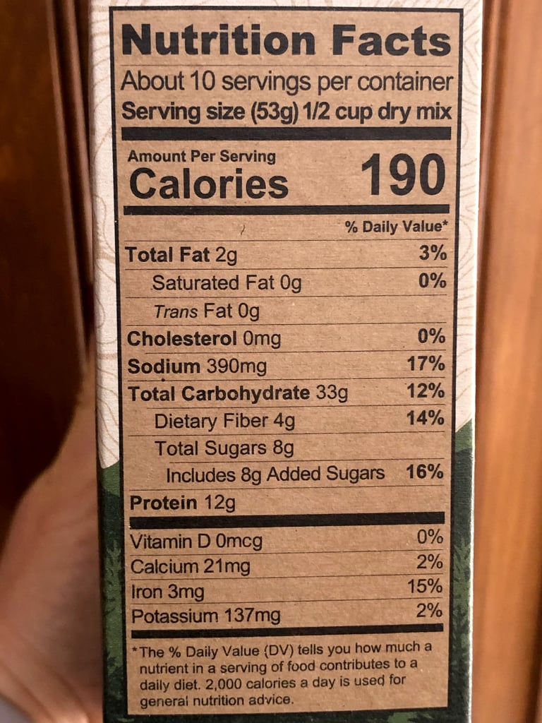 Kodiak Cakes Plant-Based Flapjack and Waffle Mix Nutritional Information
