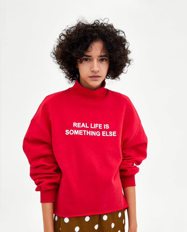 Zara Sweatshirt With Text