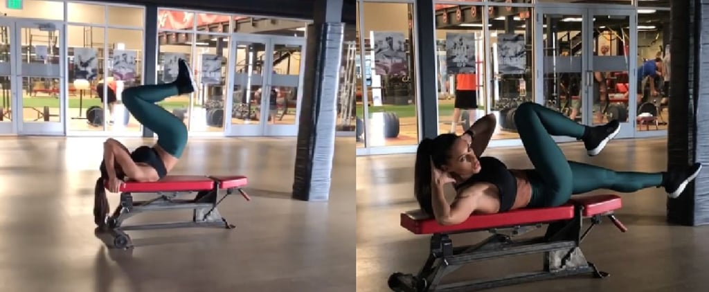 Kelsey Wells Bench Ab Workout