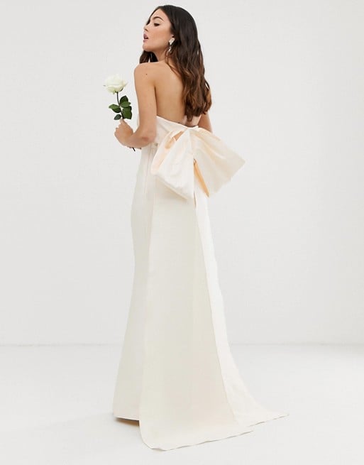 Asos Edition Bow Back Bandeau Wedding Dress