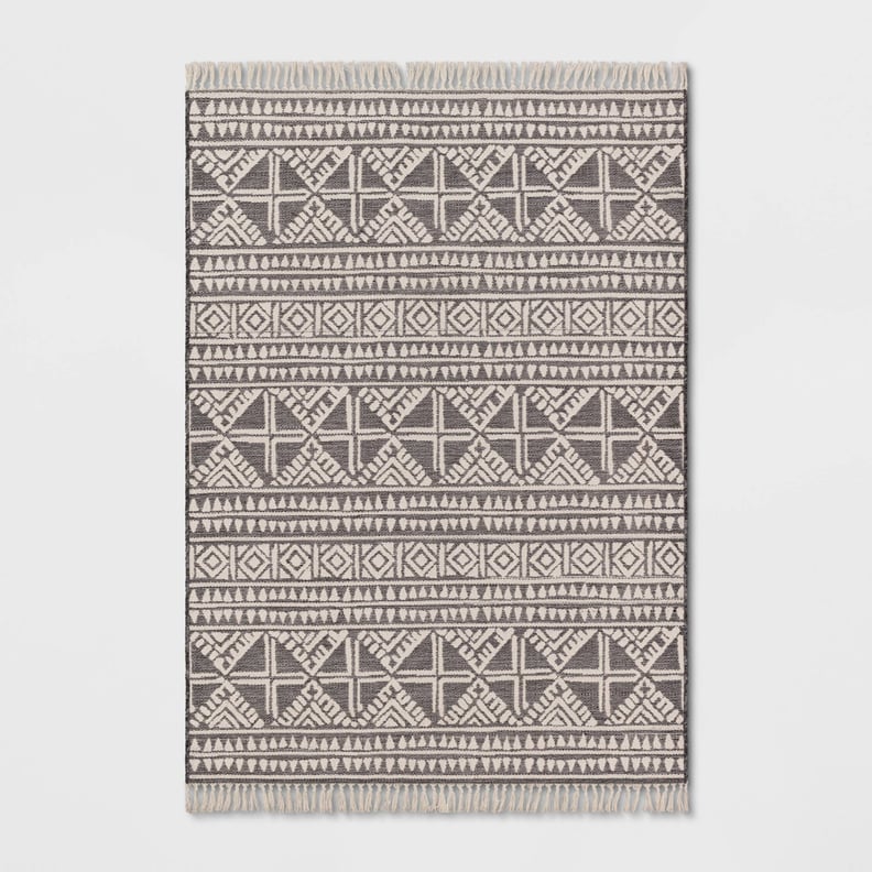 A Boho Outdoor Rug: Tasseled Outdoor Rug