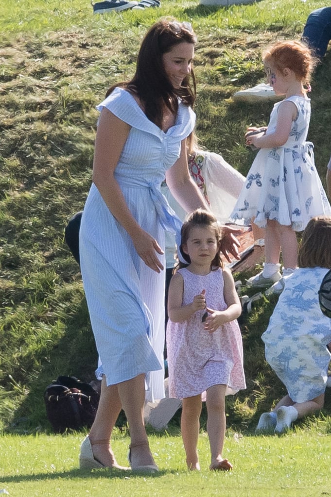 Kate Middleton With George and Charlotte at Polo Match 2018