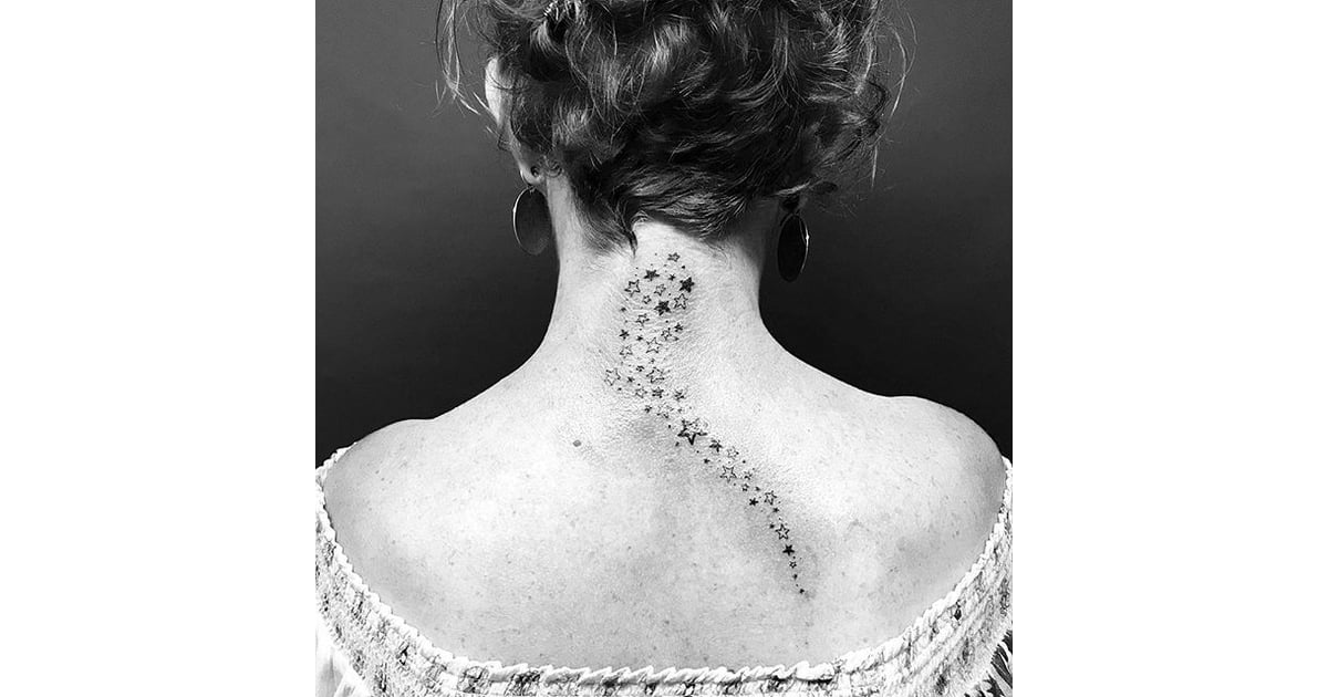 1. Small tattoo at the back of the neck - wide 4