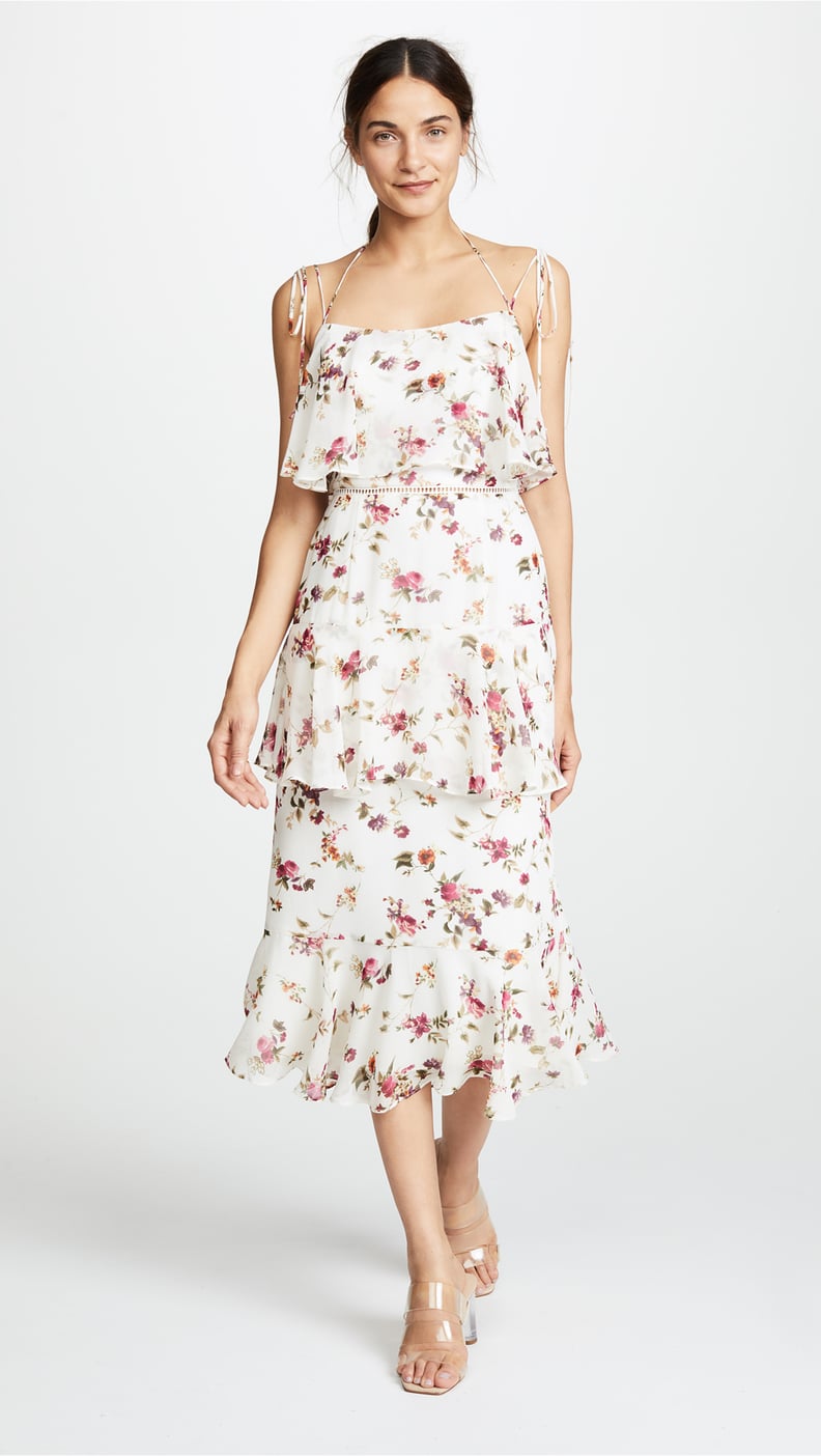 WAYF Imola Tiered Midi Dress