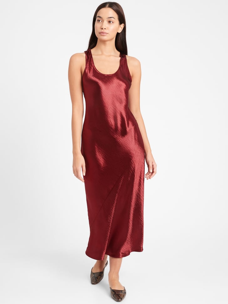 satin slip dress banana republic