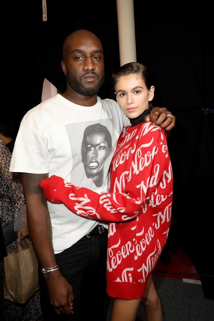 Kaia Struck a Pose With Off-White Designer Virgil Abloh Backstage